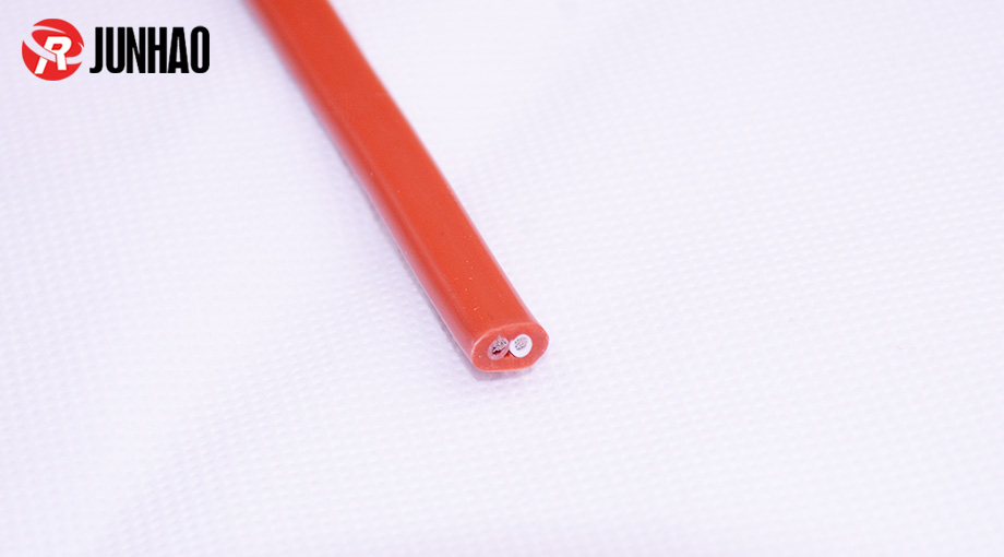 1-1Q0241115025R 2 core silicone rubber flat electrical cable