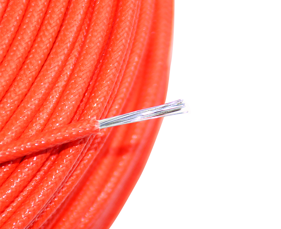 1-200P6110S3J9 Electrical 1.5mm2 Silicone Rubber Coated Fiberglass Braided Cable 3