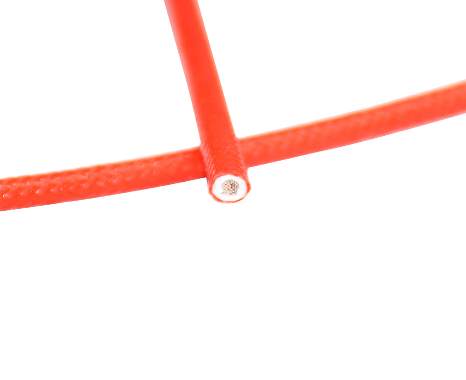 1-200P6110T9350 Electrical 1.5mm2 Silicone Rubber Coated Fiberglass Braided Cable 2