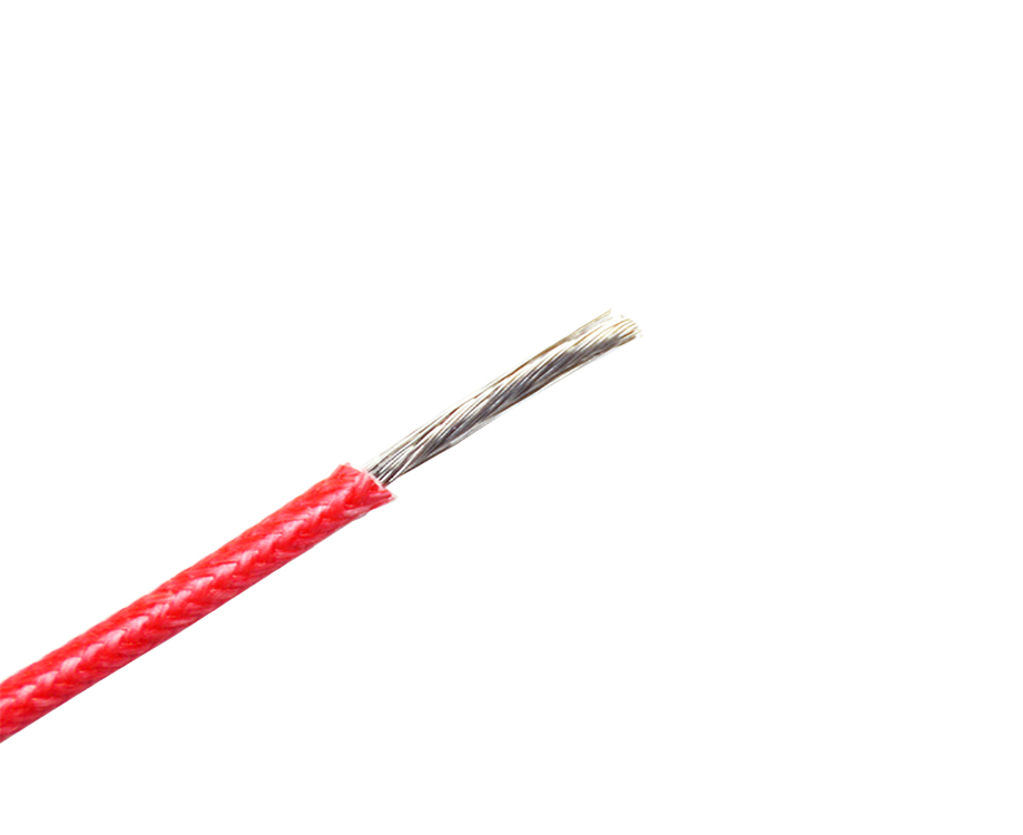 1-200PG05354V9 UL3122 Silicone Rubber Fiberglass Insulated Braided Wire 300V 17 Gauge 2