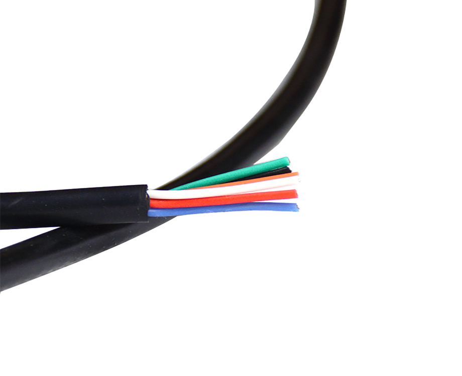 1-200R21030304G 6 Core Flexible Fep Insulation Silicone Rubber Jacket Copper Wire 24 awg 1