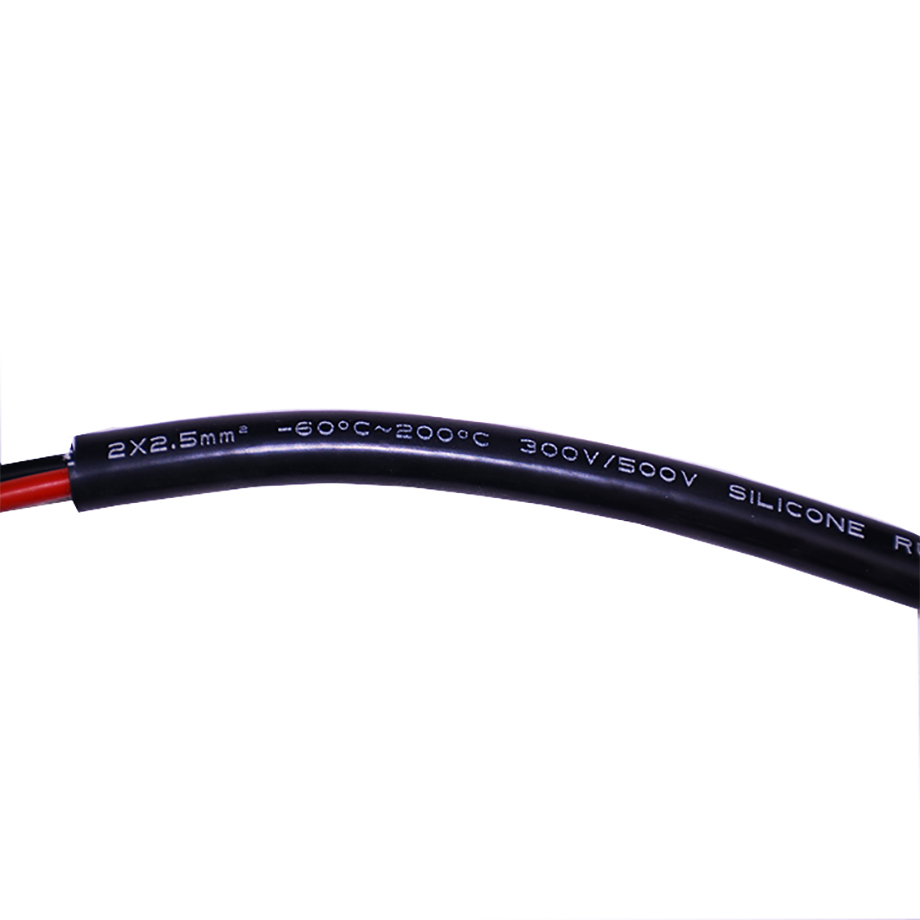 1-200RZ95050121 Silicone Rubber Electric 2 Core Wire 2.5mm2 13 AWG 3