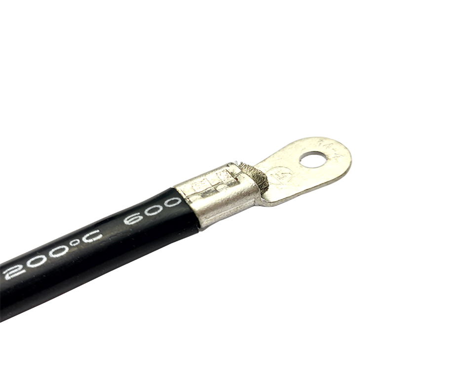 1-2010150915491A Custom Electric Wire 6 awg Silicone Rubber Insulated Cable with round Terminal 2