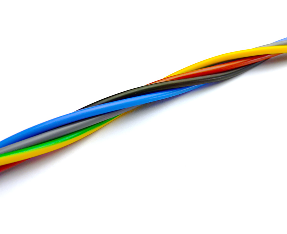 1-2011030939115L Twisted Wire without Sheath, 5 core Solid Silicone Rubber / PVC / FEP Insulated Cable 3