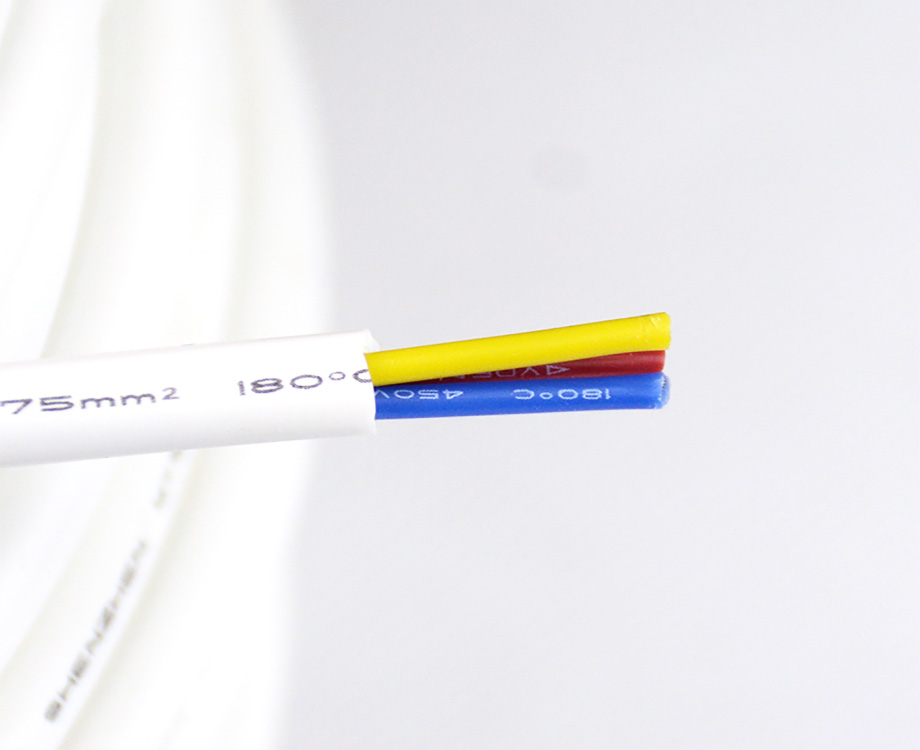 1-2011051445415I Custom Flexible Silicone Rubber Insulation 3 Core 0.75mm2 Power Cable 7.0mm 1