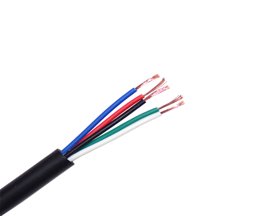 1-201214151234962 26 awg 5 Core PVC Coated Insulated Wire Cable 600V 5.0mm 1
