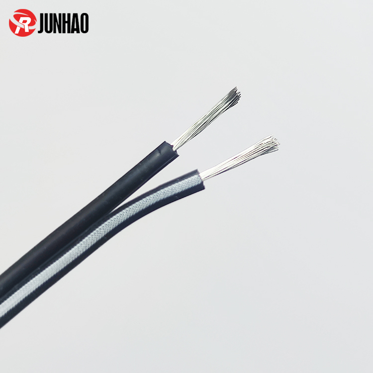 1-25030616301R59 2pin 24AWG Silicone Cable 200 Degree C Silicone Rubber Heat Resistance Insulation Ribbon Wire