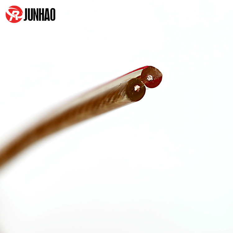 1-25060216410L19 2 Pin 22AWG Bare Copper PVC Wire - Transparent Insulation 300V 80°C Hook Up Cable